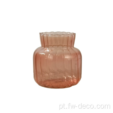Mini vasos de vidro colorido para vaso de mesa em casa